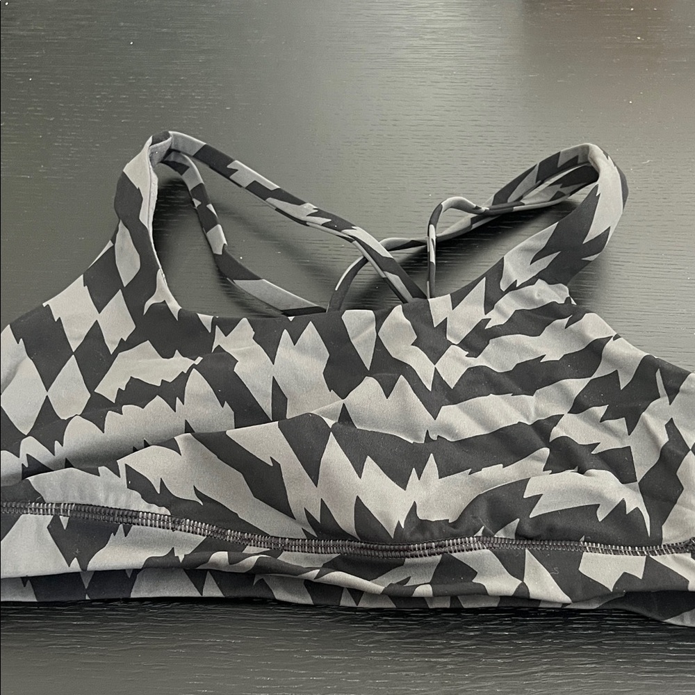 lululemon energy bra- black & grey
